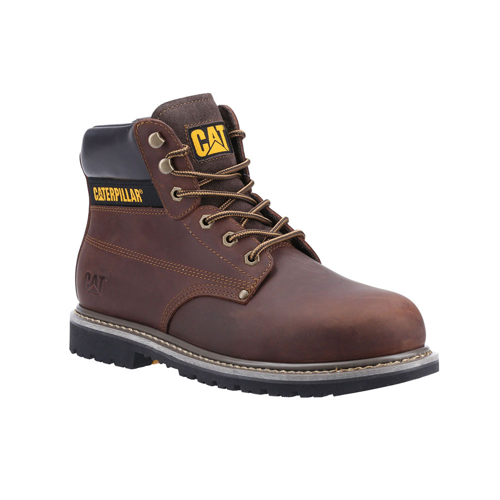 Men's Caterpillar Powerplant Astm Safety Boots Brown Ireland JMCH64953